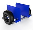 thumbnail image 1 of Moving Adjustable Panel Dolly, 2 × 10" Heavy Duty Solid Rubber Tires Wheels 1000LBS Load for Panel/Slab/Plywood/Door/Granite/Drywall Material Handling and More - Blue, 1 of 17
