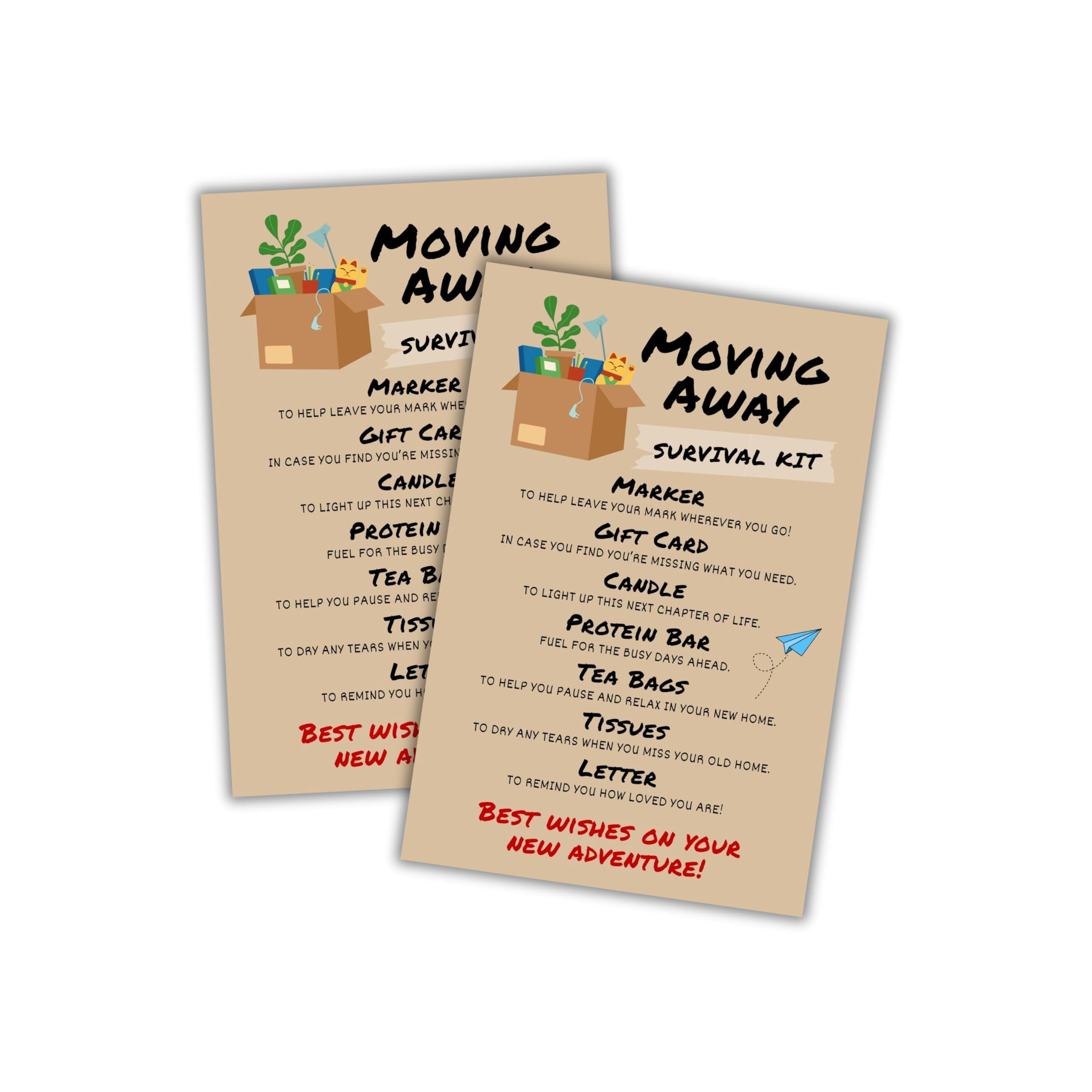 Moving Away Survival Kit New Home Relocation Gift Goodies Neighbors ...