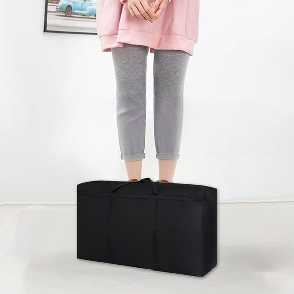 Moving Bag Storage Container Durable Reinforced Fabric, Large Capacity Fabric Box, Minimalist Sleek Design, Keeps Clothes Dry Protected, Wardrobe Organization Storage Solution, Heavy-duty