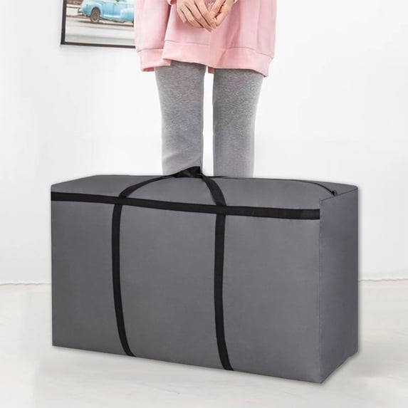 Moving Bag Storage Container Durable Reinforced Fabric, Large Capacity Fabric Box, Minimalist Sleek Design, Keeps Clothes Dry Protected, Wardrobe Organization Storage Solution, Heavy-duty