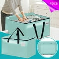 thumbnail image 1 of Moving Bags 4 Pack Large Capacity Storage Totes Heavy Duty Foldable Packing Bags with Handles for Moving Travel College Dorm and Home Organization Mint Green, 1 of 6