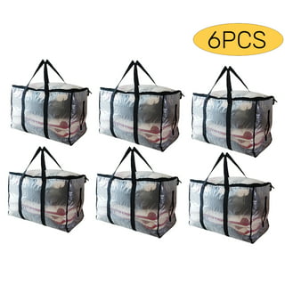 Nefoso Storage Moving Bags, 4pcs Large Storage Bags for Clothes, Heavy Duty Moving Totes with Handles and Zippers, Travelling, Clothes Organizer