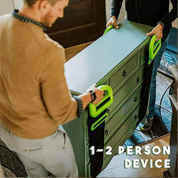 Moving Belt, Single or Two-Person Retractable Carrying Straps with Handles, (2 Pieces)