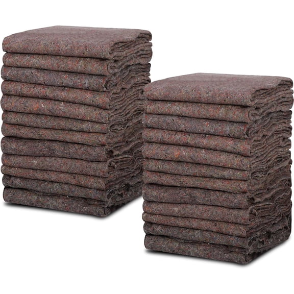 Moving Blankets, 12 Pack, 54'' x 72'', 21 lb/dz, Economy Shipping Packing Blankets for Moving and Storage (24 Pack)