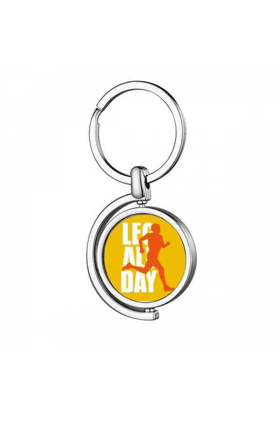 Moving Body Human Time Art Deco Fashion Rotating Keychain Metal Keyring Holder