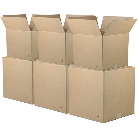 Moving Boxes 15-Pack Larger 20x20x20 Inch Brown/Kraft Corrugated Cardboard Packing, Moving & Storage for Business/Home - Durable - Eco-Friendly, Recyclable