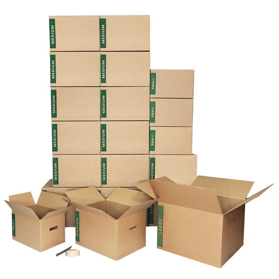 Moving Boxes Kit – 20 Moving Boxes Large/Medium/Small Plus Supplies - Cheap Cheap Moving Boxes