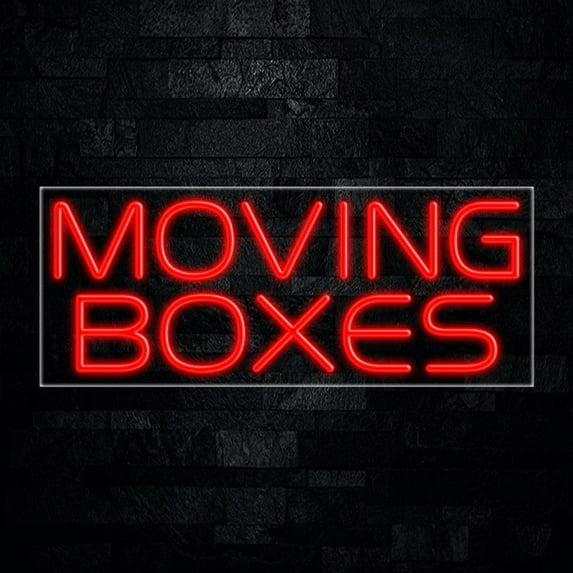 Moving Boxes LED Neon Sign 30"L x 12"H #31445