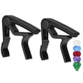 thumbnail image 1 of Moving Capo Sliding Capo Adjustable Capo for Tuning Tone of String Instruments with 5 Picks for Electric Acoustic Guitar, 1 of 8
