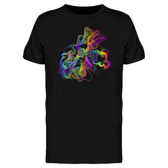 Moving Colorful Lines Art Tee Men's -Image by Shutterstock