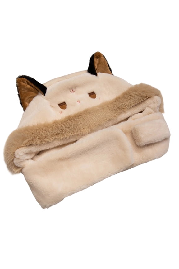 Moving Ear Hat Floppy Ear Hat Moving Ears – Warm Plush Faux Fur Knitted Animal Hat, Christmas Gift Unisex Winter Trapper Hat with Ear Flap(Coffee)