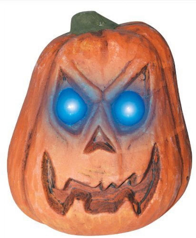 PUMPKIN FACE MASK GOOGLY SPRING EYES Wiggly Moving Plastic Scary Orange  Zombie