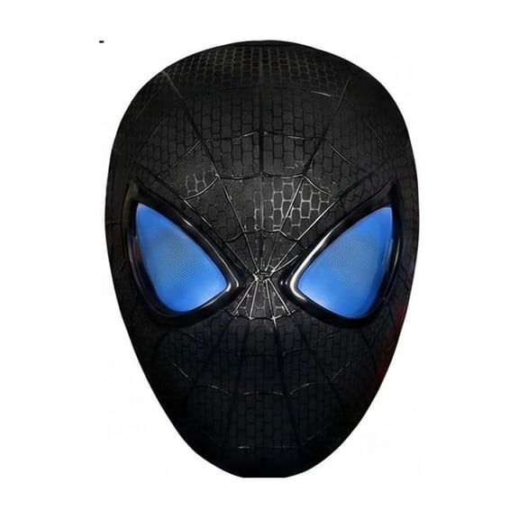 Moving Eye Superhero Mask, Rechargeable Chin Controlled Headgear with Lights for Action Hero Cosplay & Role Play