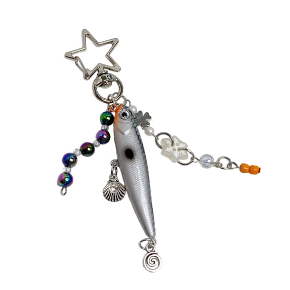 Moving Fish Keychain Artistic Aquatic Creature Shape Key Holder Perfect Gift For Fishing Equipment Fan