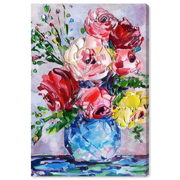 Moving Forward Canvas Spring Floral Wall Art by Art Remedy, Gallery Wrapped, 36" x 54"