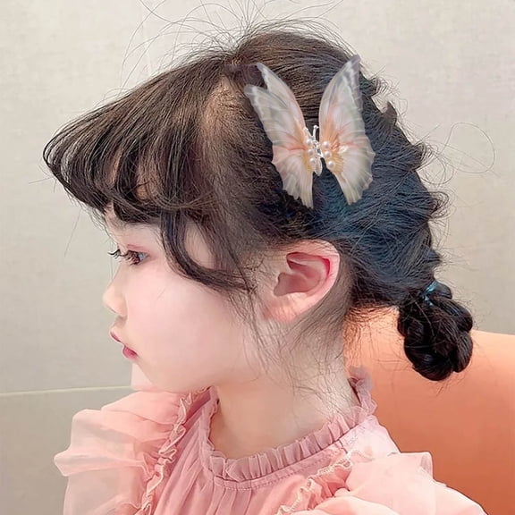 Moving Hairpin Gradient Color Antique Super Fairy Pearl Children's Handmade Smart And Sweet Hairpin Hairpin Hair Metallic Girls Barrettes Barrette Vintage Hair Sticks for Long Hair Select Auto Bend
