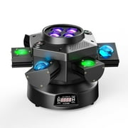 Moving Head DJ Lights 6 Arms Party Lights RGBW 4in1 LED DJ Stage Lights Disco Light DMX512 & Sound Activated Rotating Light Starlight for Wedding Live House KTV Bar Club