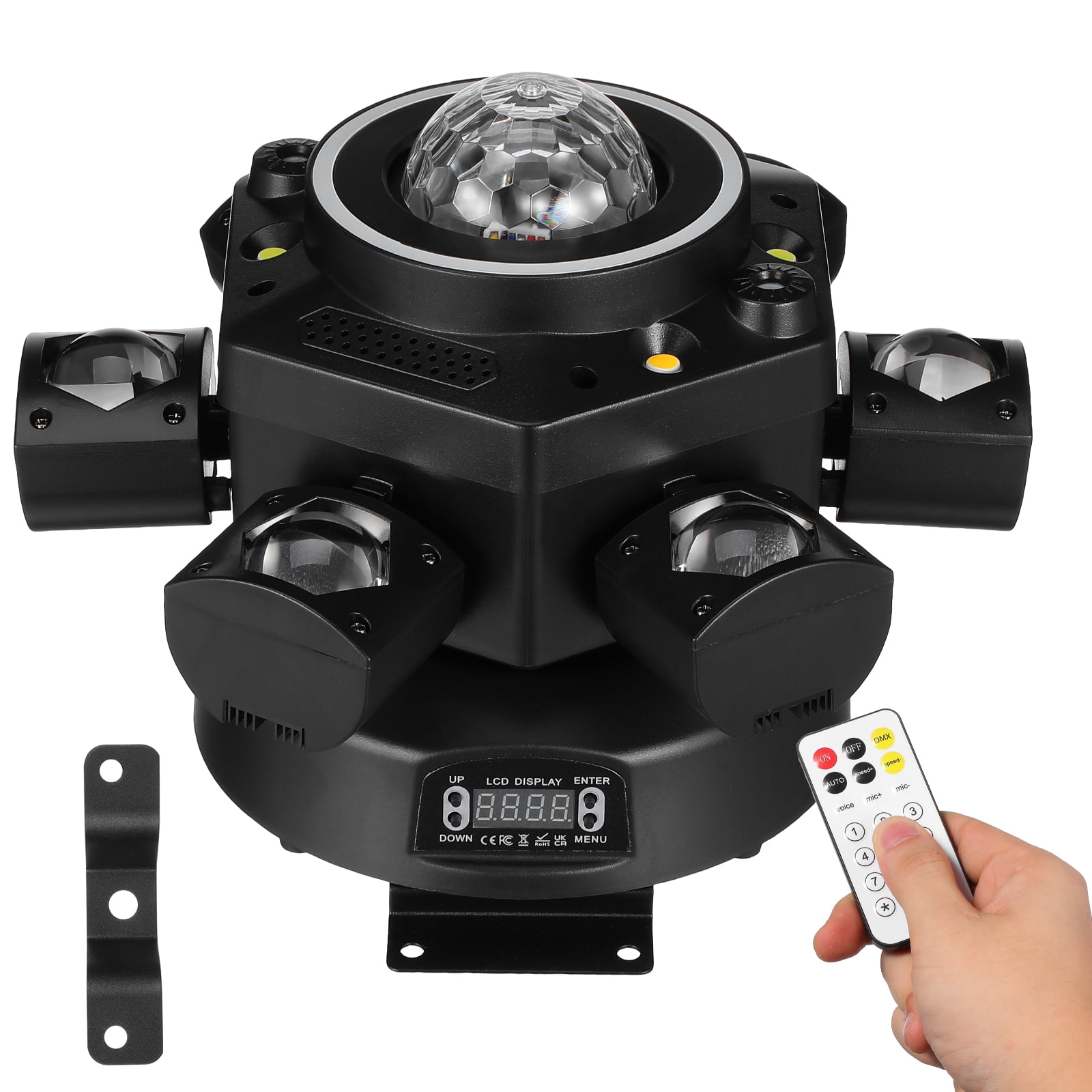 Moving Head DJ Lights 6 Arms Party Lights RGBW 4in1 Stage Lights for Wedding Live House KTV Bar Club