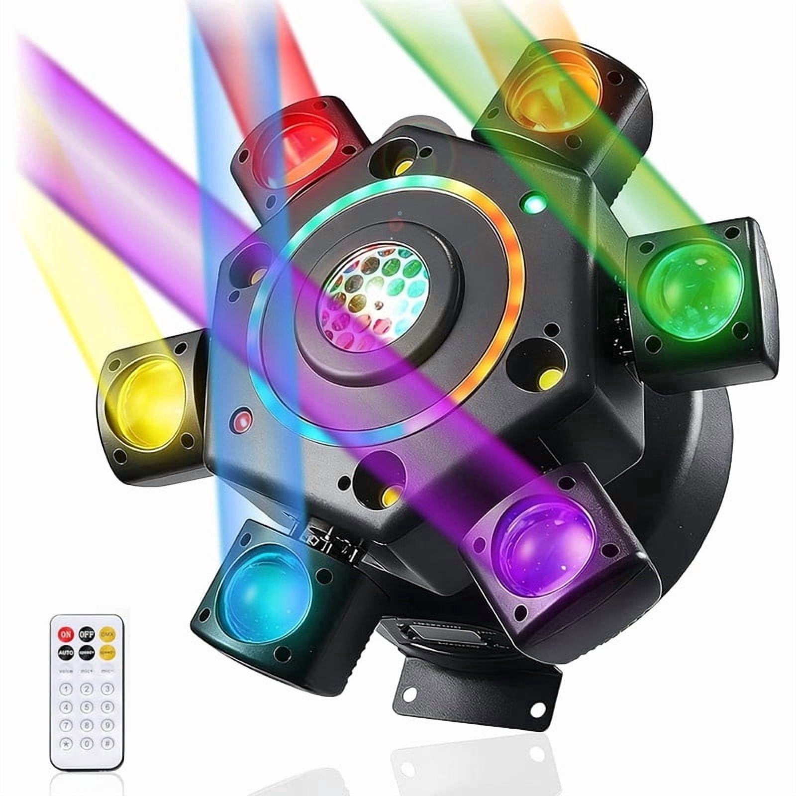 Moving Head Dj Lights for Parties, Disco Stage Lights 7-in-1 LED RGBW 6 Arms with Mixed Lighting Effects,DJ Stage Lighting for Party Disco Club Wedding Bar