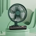 thumbnail image 1 of Moving Head Oscillating Fan, Mute Desktop USB Fan with Clock Display, Compact for Office Home and Travel, Quiet Air Circulation and Space Saving, 1 of 8