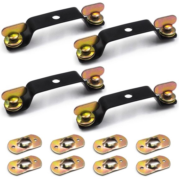 Moving Head Light Bridge Connector Truss Clamp Stage Light Clamps, Bracket Connector Spacing 14cm, Quick Lock, 12 mm Aperture Diameter, 220 lb Load Capacity 4 Pack