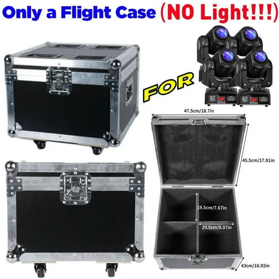 Moving Head Light Case,G-TOUR Series Flight Case Heavy-duty Gator Case for (4) DJ Light for Party Dance Show