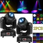 120W Moving Head Lights 8 GOBO 8 Pattern Spotlight DMX 512 Controlled for KTV Club Party Wedding 2 Pack