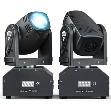 1-Pack 100W Mini LED Moving Head Spotlight - RGBW Stage Light w/ DMX & Sound Control, 11/13 Channels for DJ, Disco, Club, Party, Wedding, Bar Events