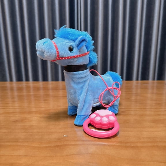 Moving Horse Plush Toy, Interactive Electric Stuffed Pony with Motor, Realistic Motion & Sounds, Encourages Creative Play & Imagination, Easter Gift for ki-ds, Birthday Presents