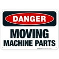 thumbnail image 1 of Moving Machine Parts Sign, OSHA Danger Sign, 10x7 Aluminum, 1 of 1