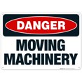 thumbnail image 1 of Moving Machinery Sign, OSHA Danger Sign, 10x14 Aluminum, 1 of 1