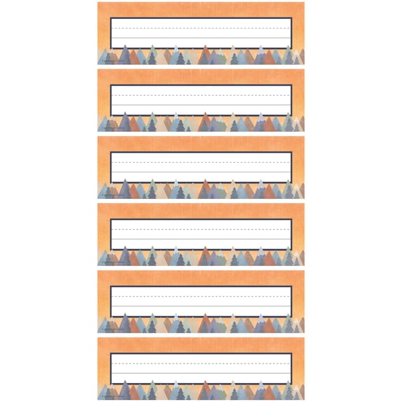 Teacher Created Resources Moving Mountains Flat Name Plates, 36 Per Pack, 6 Packs