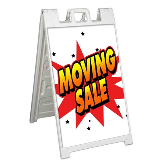 Moving Sale (24" X 36") Standard A-Frame Signicade, Includes Decal Applied To Stand