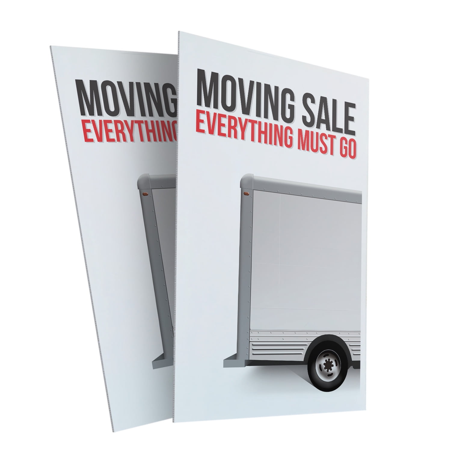 Moving Sale Everything Must Go (2-Pack) 24 Inch x 36 Inch Plastic Signs ...