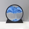 thumbnail image 1 of Moving Sand Art, 7 inch Sand Art Liquid Motion Moving Sand Art Picture Sandscapes in Motion 3D Sand Painting for Home Decor and Office, Blue, 1 of 6