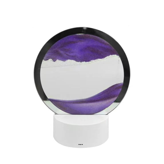 Moving Sand Art Flowing Sand Painting 3D Natural Landscape Quicksand Table Lamp