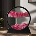 thumbnail image 1 of Moving Sand Art Hourglass Decor, Plastic Dynamic Sandscape Ornament for Home, Office Desk, Wine Cabinet, Stress Relief, Elegant Home Display, 1 of 7