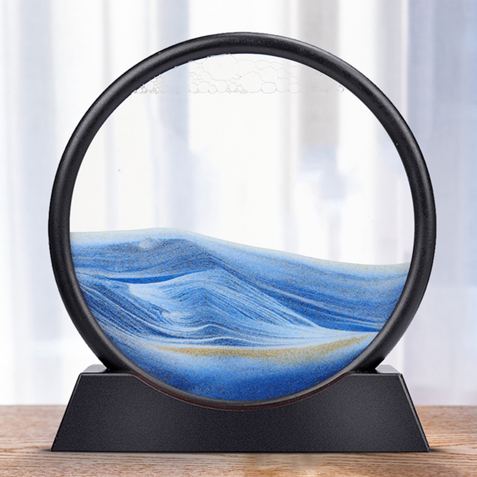 GBSELL 7 Inch Quicksand Painting,3D Moving Sand Art Picture  Decor,Round Glass Frame Display Flowing Sand Relaxing Toy,Deep Sea  Sandscape Liquid Motion Home Office Work Desktop Decoration (G) : Toys &  Games