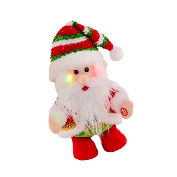Moving Santa Decors Feature LED Light Show And Holiday Melodies For Christmas Home Decorations And Gift Ideas