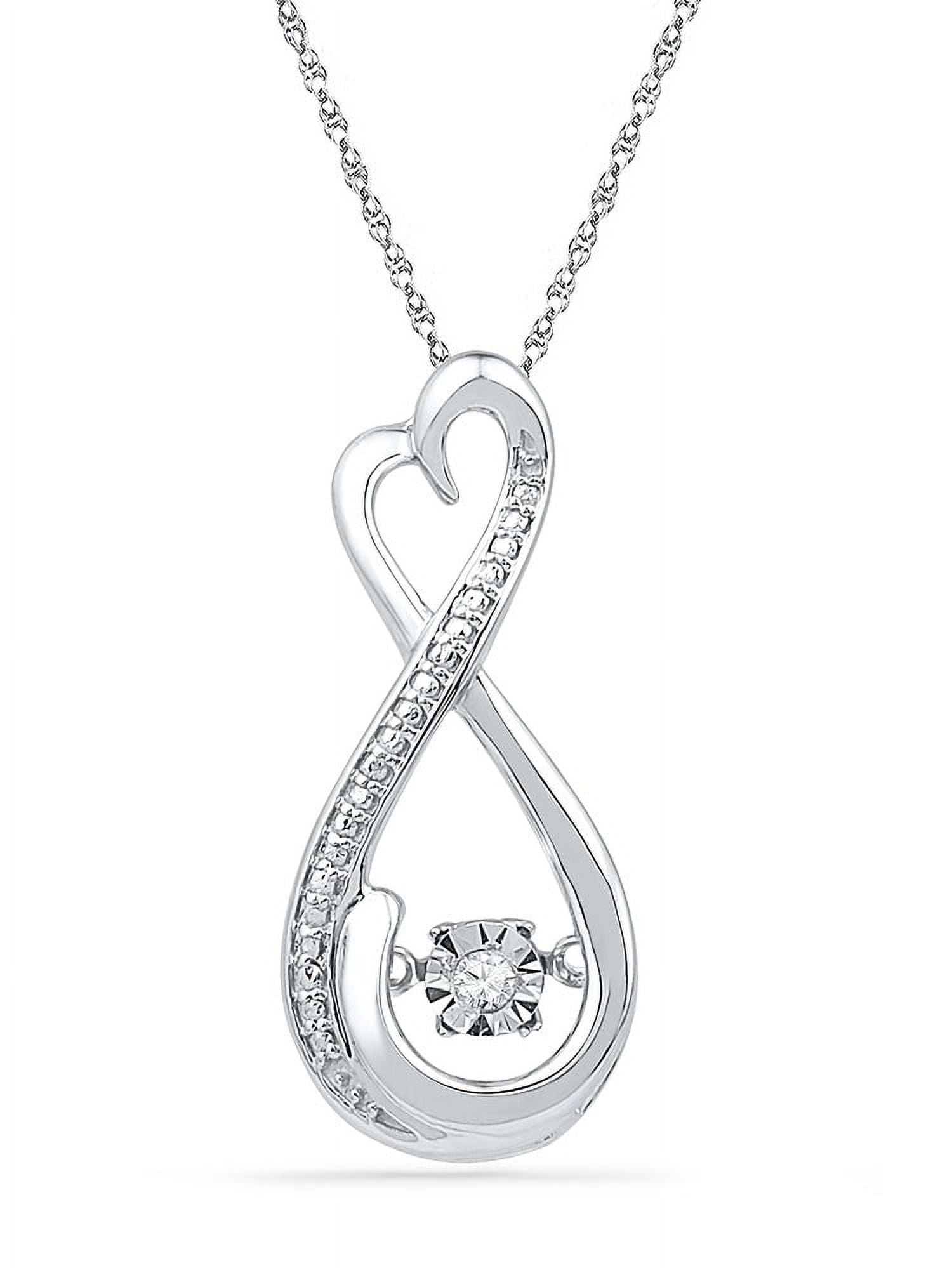 Infinity necklace with moving best sale diamond