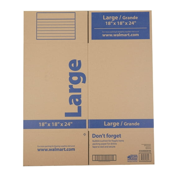 Moving/Storage Box, 18 inches (L) x 18 inches (W) x 24 inches (H)