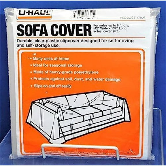 Moving & Storage Sofa Cover (Fits Sofas up to 8' Long) - Water Resistant Plastic Sheet Couch Protection - 42" x 134" (1-Pack)$$Home Decor, Kitchen, & Other