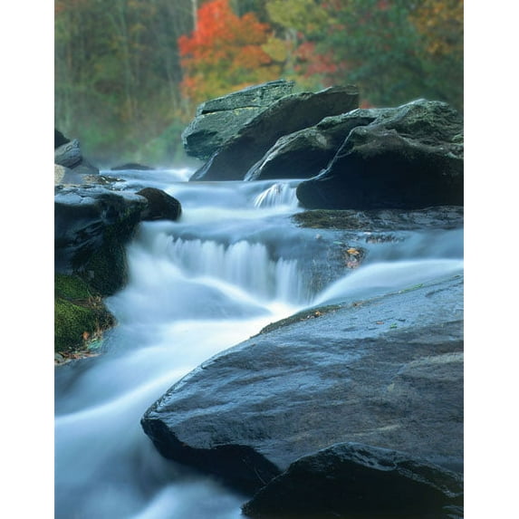 Moving Water I Retro Popular River Mist Modern Durable Beautiful Photo Picture Poster 11X14