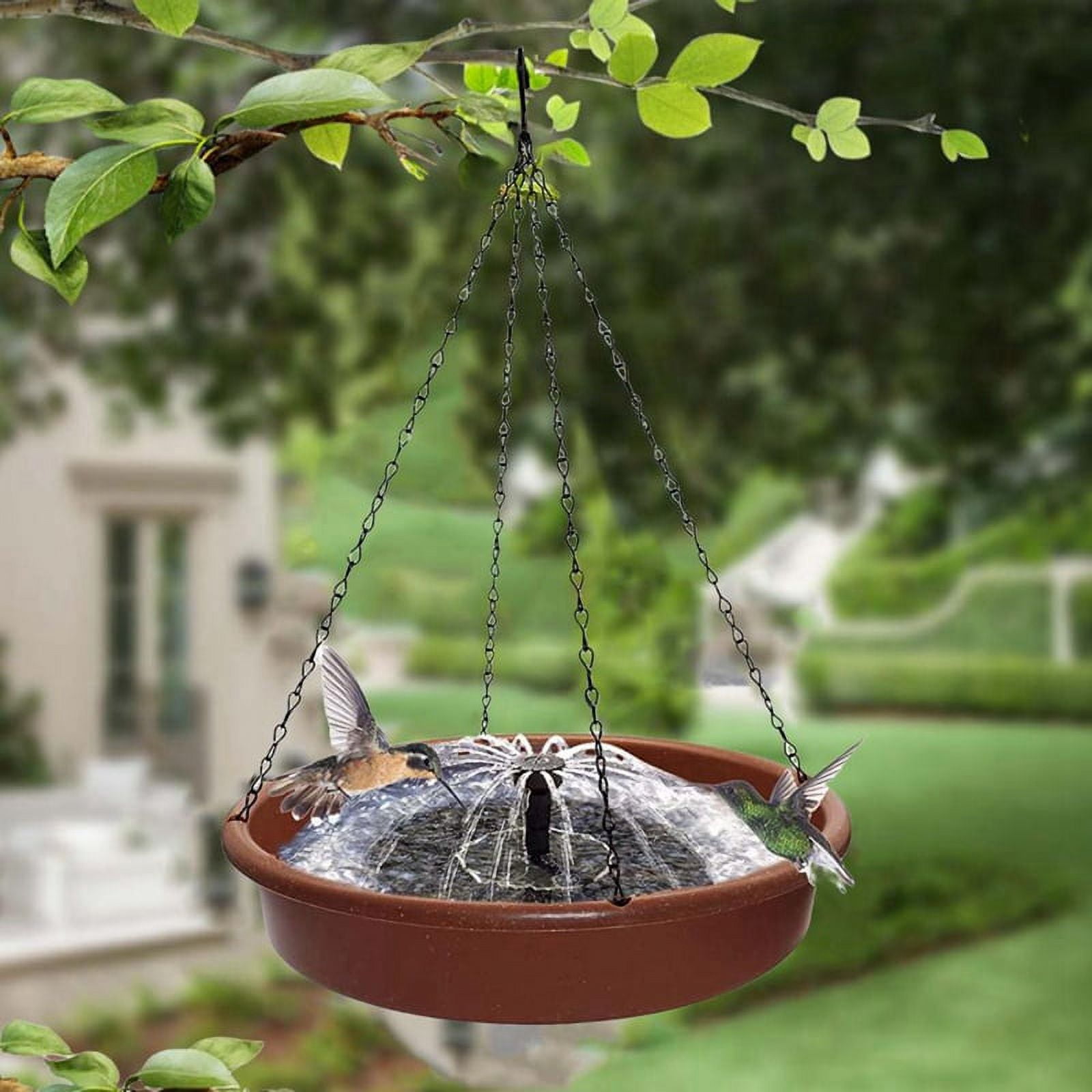 Moving Water Plastic Hangable Bird Bath Fountain with Pump