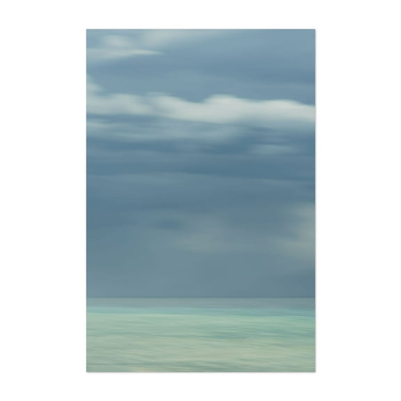 Moving image - Calabria Italy Photography Ocean Seascape Minimalist Calm Water Pastel Beach Unframed Wall Art Print 4 x 6 inches