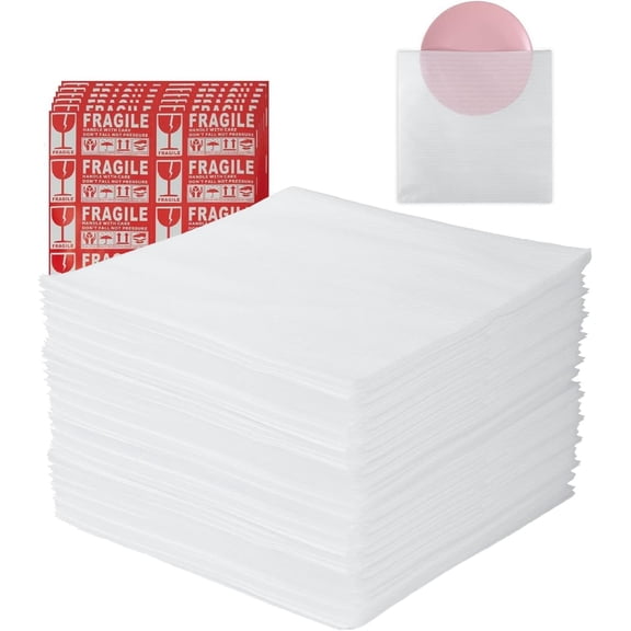 Moving supplies,50 Pack Cushion Foam Pouches, 16" x 16" Packing Supplies for Moving, Packing, Transportation and Storage, Incidental Fragile Stickers