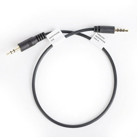 Movo CFP-1 3.5mm TRS (Male) Microphone/Headphone Input Jack to TRRS (Male) Smartphone Adapter for iPhone, iPad & Android - TRS to TRRS Patch Cable