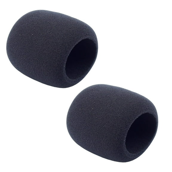 Movo F33 Acoustic Foam Microphone Windscreen (2 Pack) for Large Diameter Handheld Mics & Portable Recorders (Inner Size: 46mm Diameter x 66mm Length)
