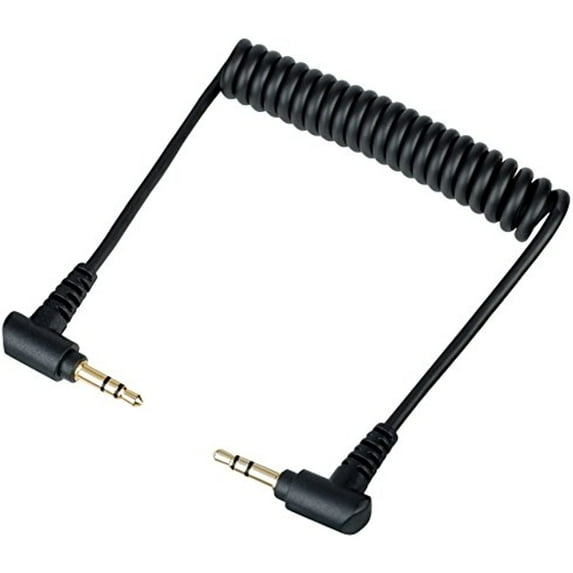 Movo MC1 3.5mm Male Stereo TRS to 3.5mm Male Stereo TRS Output Connector Cable - Connects Audio Mixers/Microphones to Camera/Recorders (Coiled Patch Cable)