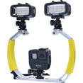 thumbnail image 1 of Movo Photo LED-WPx2+GB-U80 XL Underwater Diving Rig Kit with 2x Rechargeable LED Light for GoPro Hero, 1 of 4